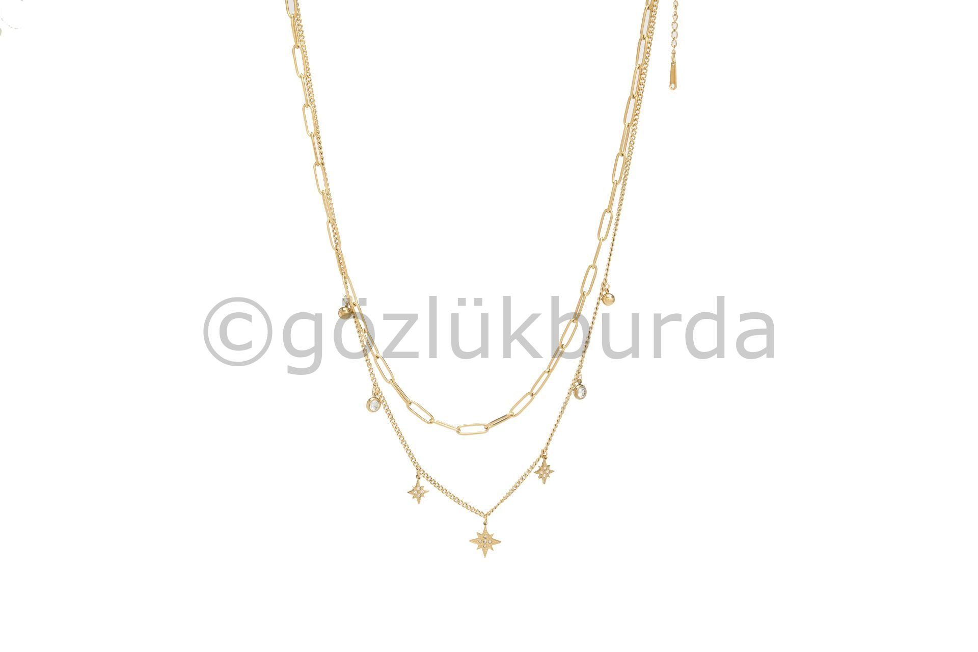 OSSE KADIN KOLYE SARI YILDIZ